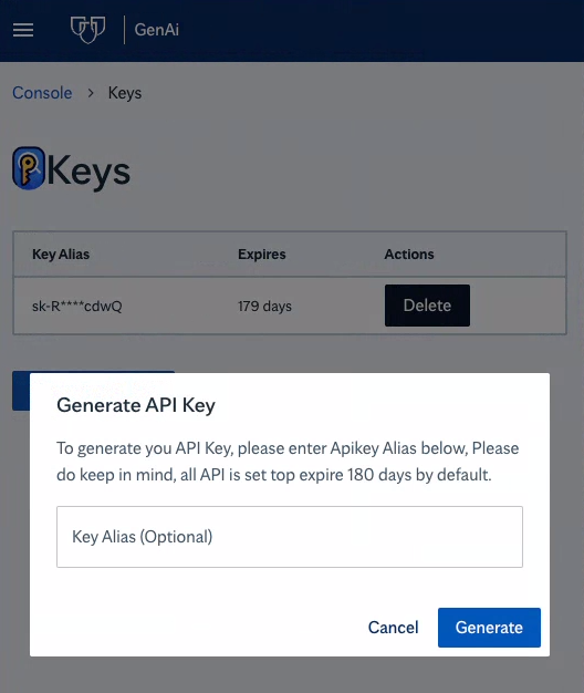 Create Key